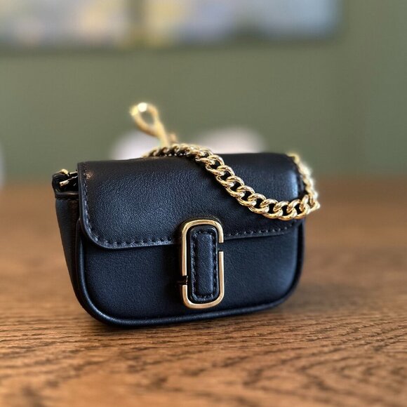 NWT！Marc Jacobs The Nano J Marc Charm -Black Leather - Picture 10 of 15